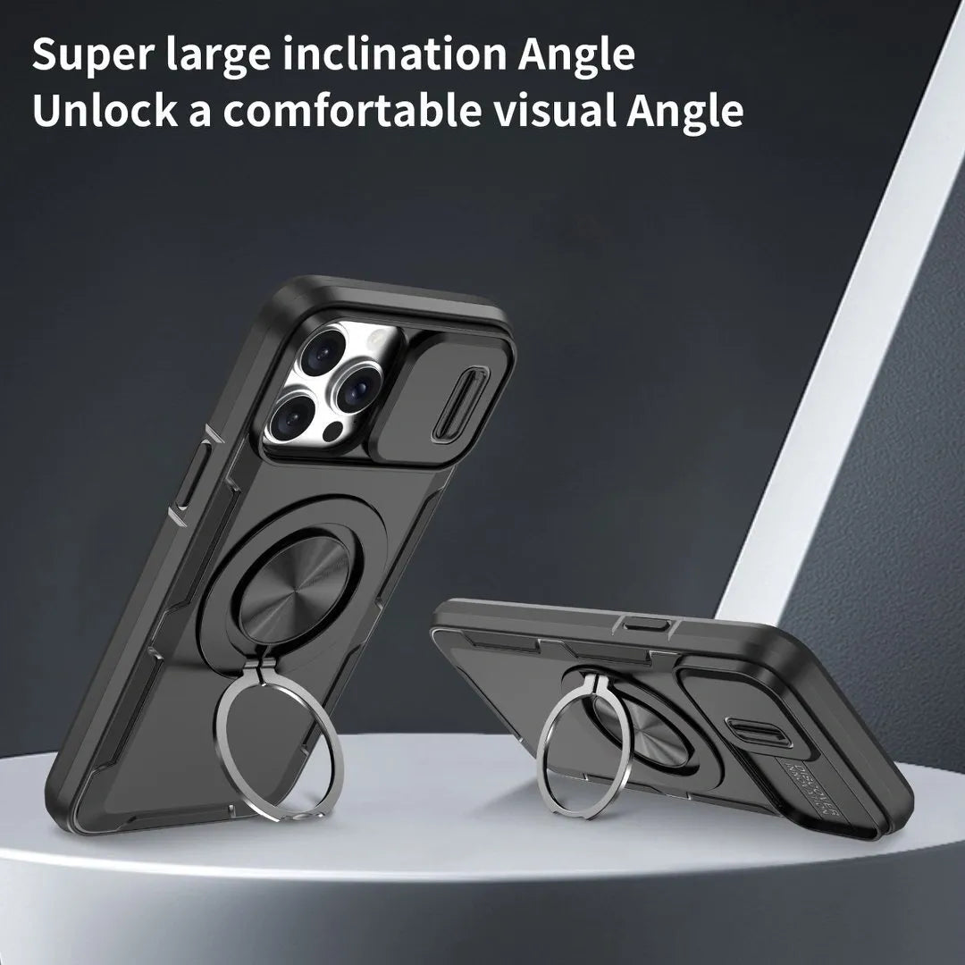 2-in-1 Magnetic Sliding Lens Case, Black for iPhone 12 Pro Max V1293-MCHHS-12PM