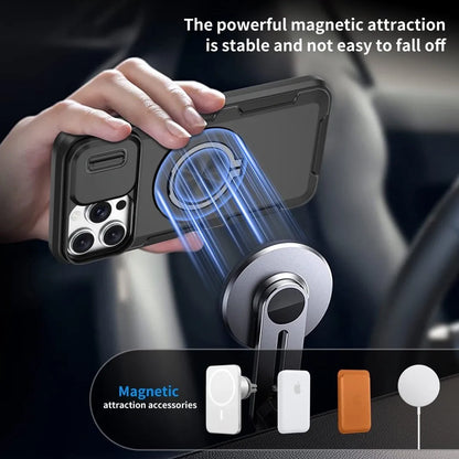 2-in-1 Magnetic Sliding Lens Case, Black for iPhone 12 Pro Max V1293-MCHHS-12PM