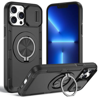 2-in-1 Magnetic Sliding Lens Case, Black for iPhone 13 Pro Max V1293-MCHHS-13PM