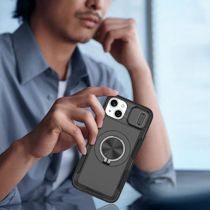 2-in-1 Magnetic Sliding Lens Case, Black for iPhone 14 V1293-MCHHS-14