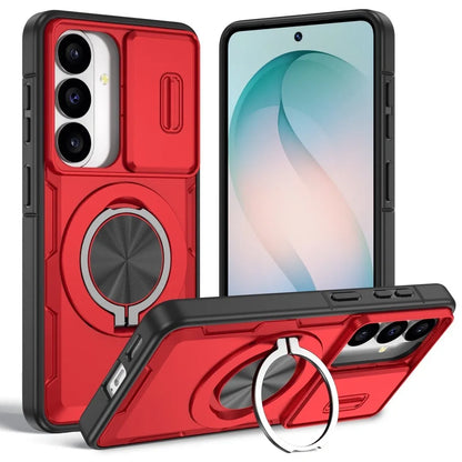 2-in-1 Magnetic Sliding Lens Case, Red for Samsung S26 V1293-MCHHS-26
