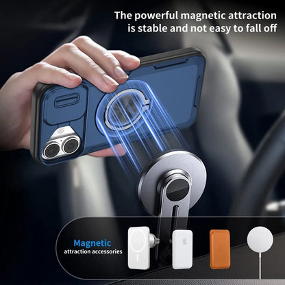2-in-1 Magnetic Sliding Lens Case, Blue for iPhone 17 V1293-MCHLS-17