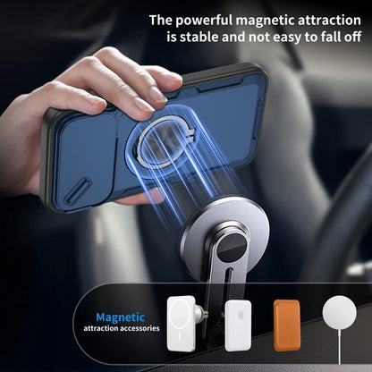 2-in-1 Magnetic Sliding Lens Case, Blue for iPhone 17 Pro Max V1293-MCHLS-17PM