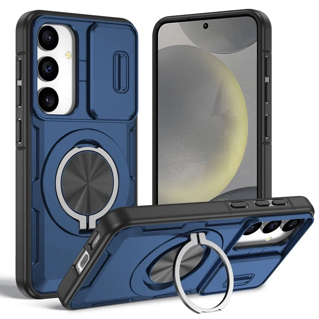 2-in-1 Magnetic Sliding Lens Case, Blue for Samsung S25 V1293-MCHLS-25