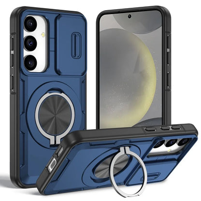 2-in-1 Magnetic Sliding Lens Case, Blue for Samsung S25 V1293-MCHLS-25