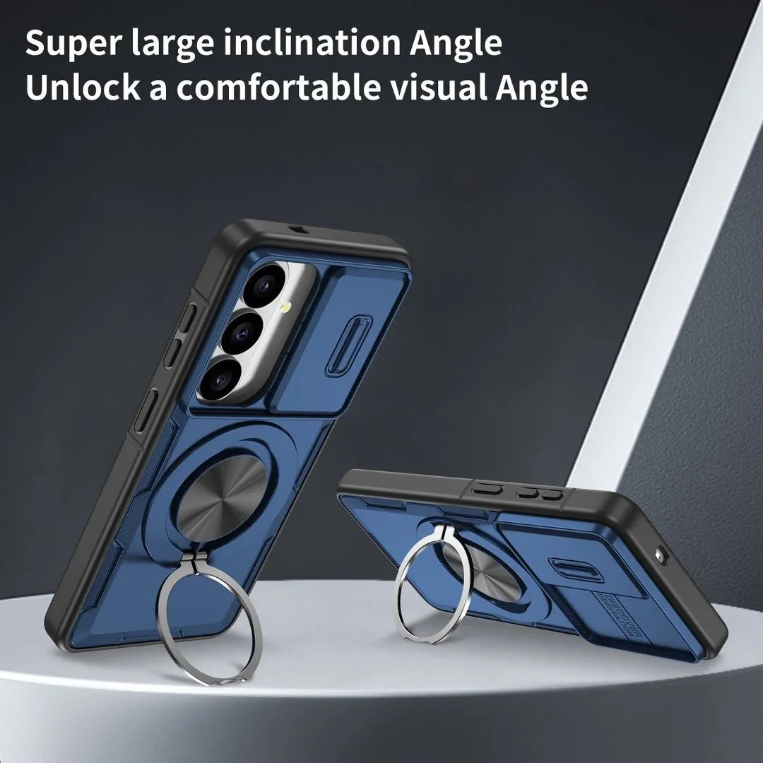 2-in-1 Magnetic Sliding Lens Case, Blue for Samsung S26 V1293-MCHLS-26