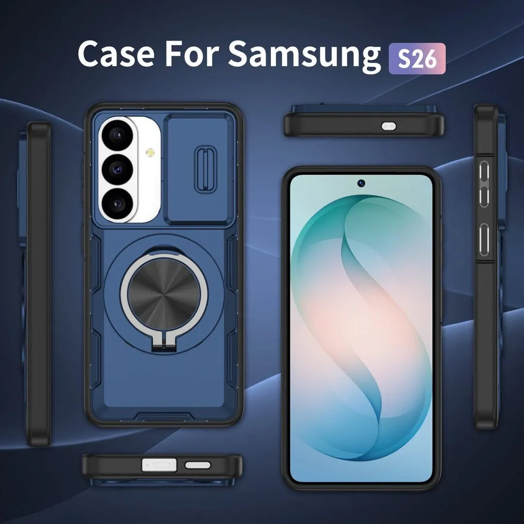 2-in-1 Magnetic Sliding Lens Case, Blue for Samsung S26 V1293-MCHLS-26