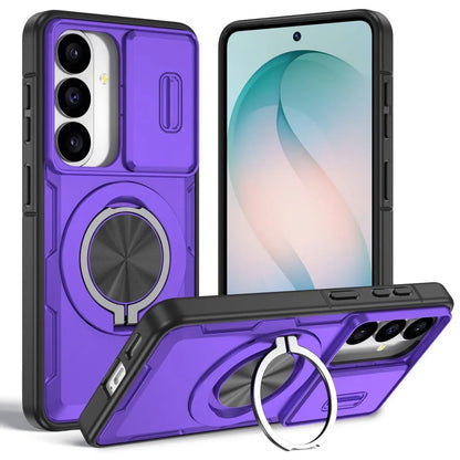 2-in-1 Magnetic Sliding Lens Case, Purple for Samsung S26 V1293-MCHZS-26
