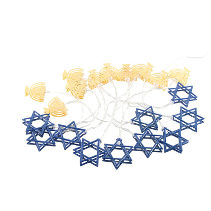 LED Hanukkah String Lights Hexagonal Star Fairy Light 3 Meters 20 LED Decoration Lights V1294-YM0512-10S87OV86