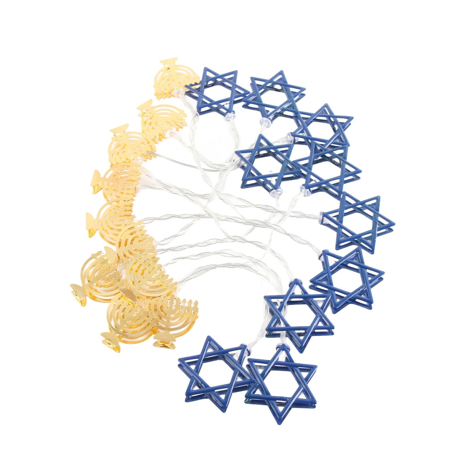 LED Hanukkah String Lights Hexagonal Star Fairy Light 3 Meters 20 LED Decoration Lights V1294-YM0512-10S87OV86