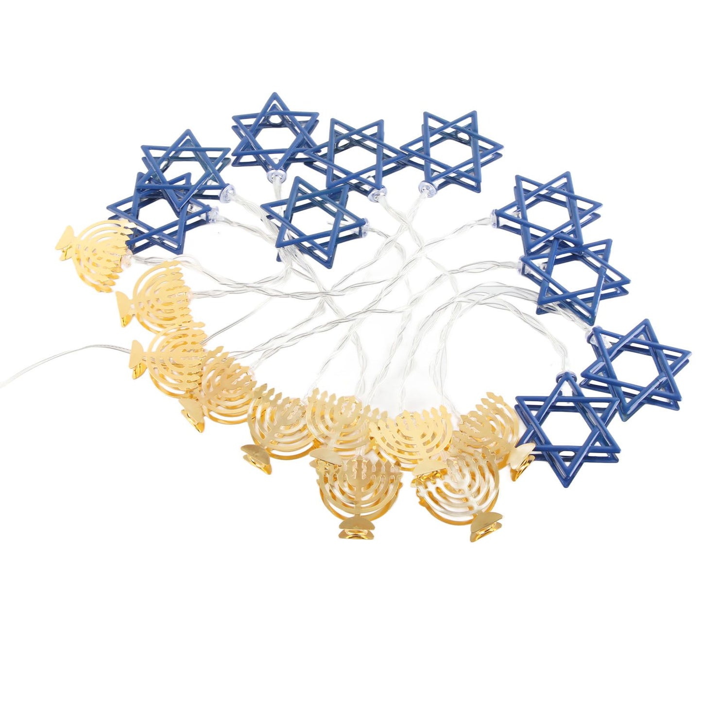 LED Hanukkah String Lights Hexagonal Star Fairy Light 3 Meters 20 LED Decoration Lights V1294-YM0512-10S87OV86