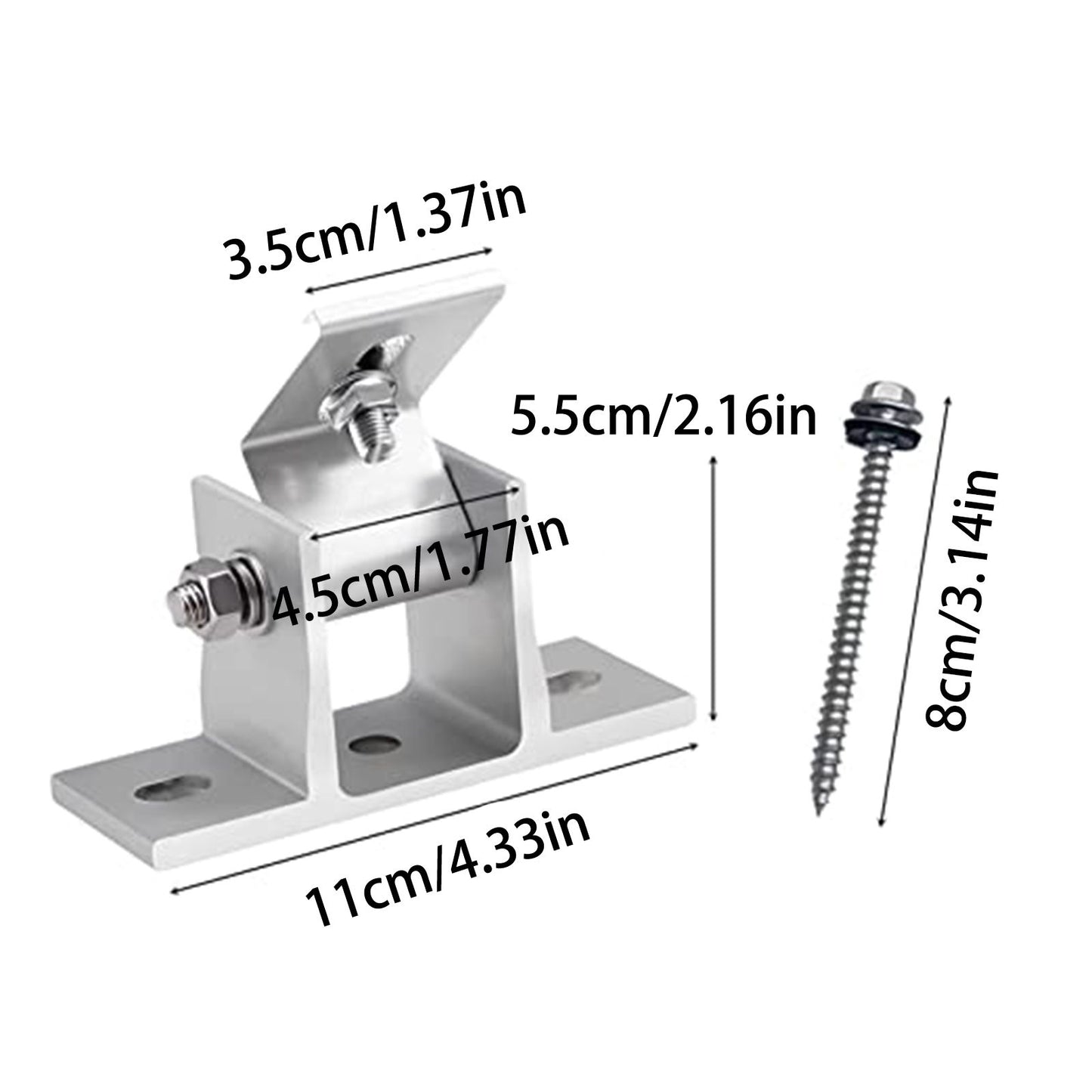 Solar Panel Holder Set 15 to 30 Degrees Adjustable Bracket Solar Panel Mount Bracket Set V1294-YM0512-221024TW041