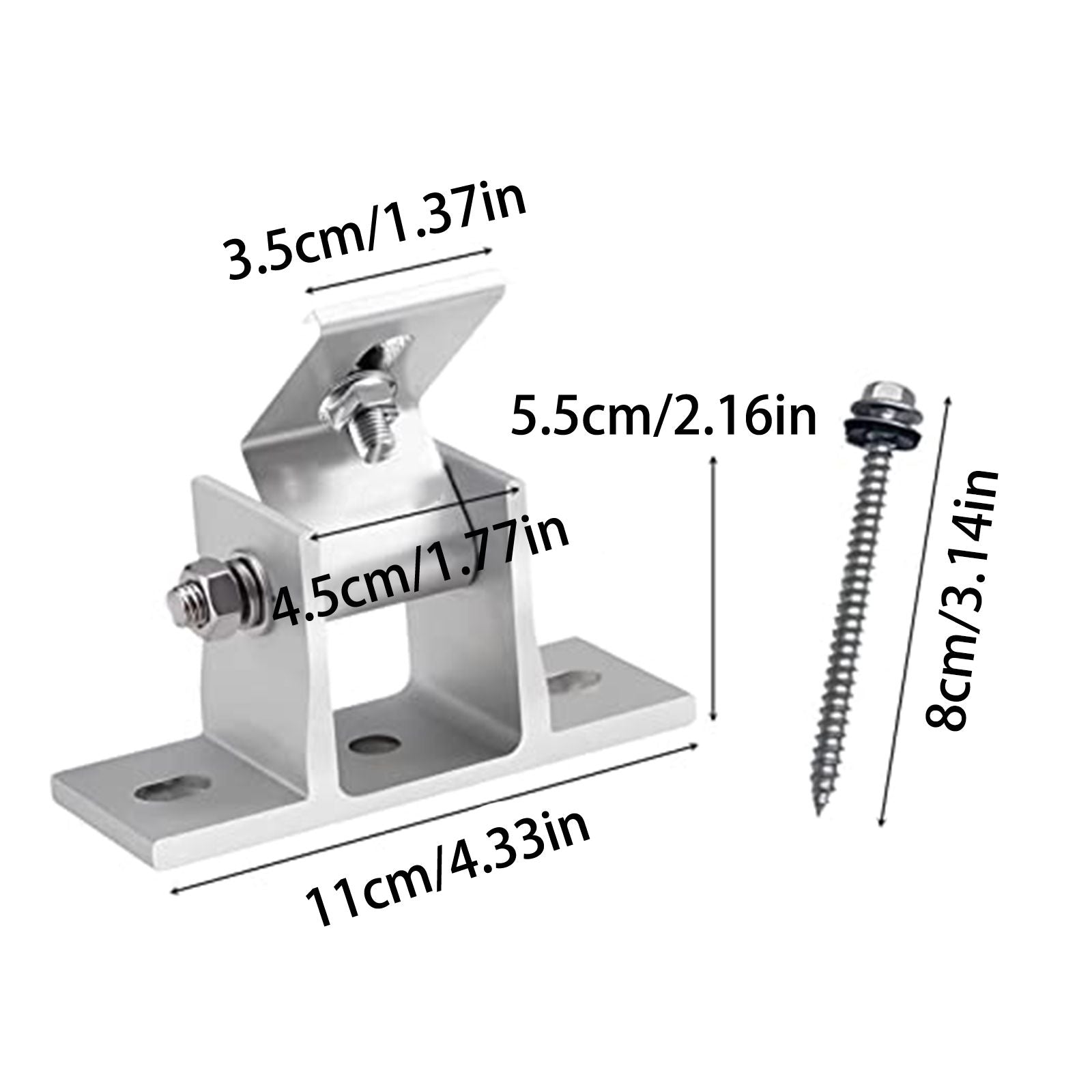 Solar Panel Holder Set 15 to 30 Degrees Adjustable Bracket Solar Panel Mount Bracket Set V1294-YM0512-221024TW041