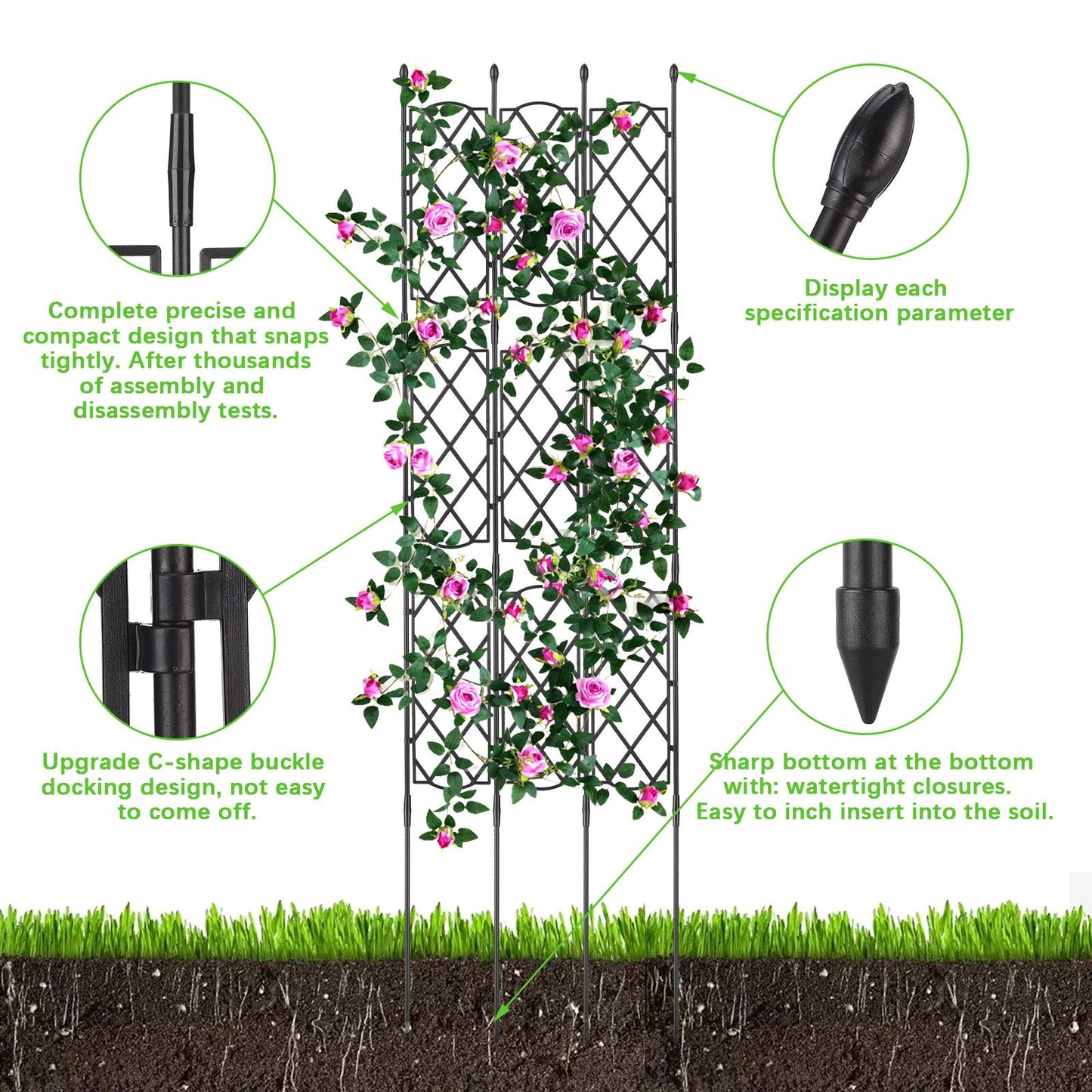 Plant Climbing Support Frame Lattice Frame Gardening Trellis Decorative Garden Trellis V1294-YM0512-221028TW03