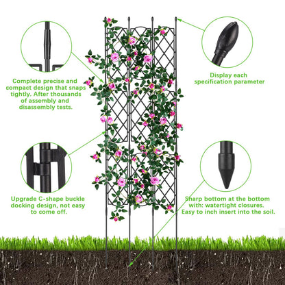 Plant Climbing Support Frame Lattice Frame Gardening Trellis Decorative Garden Trellis V1294-YM0512-221028TW03