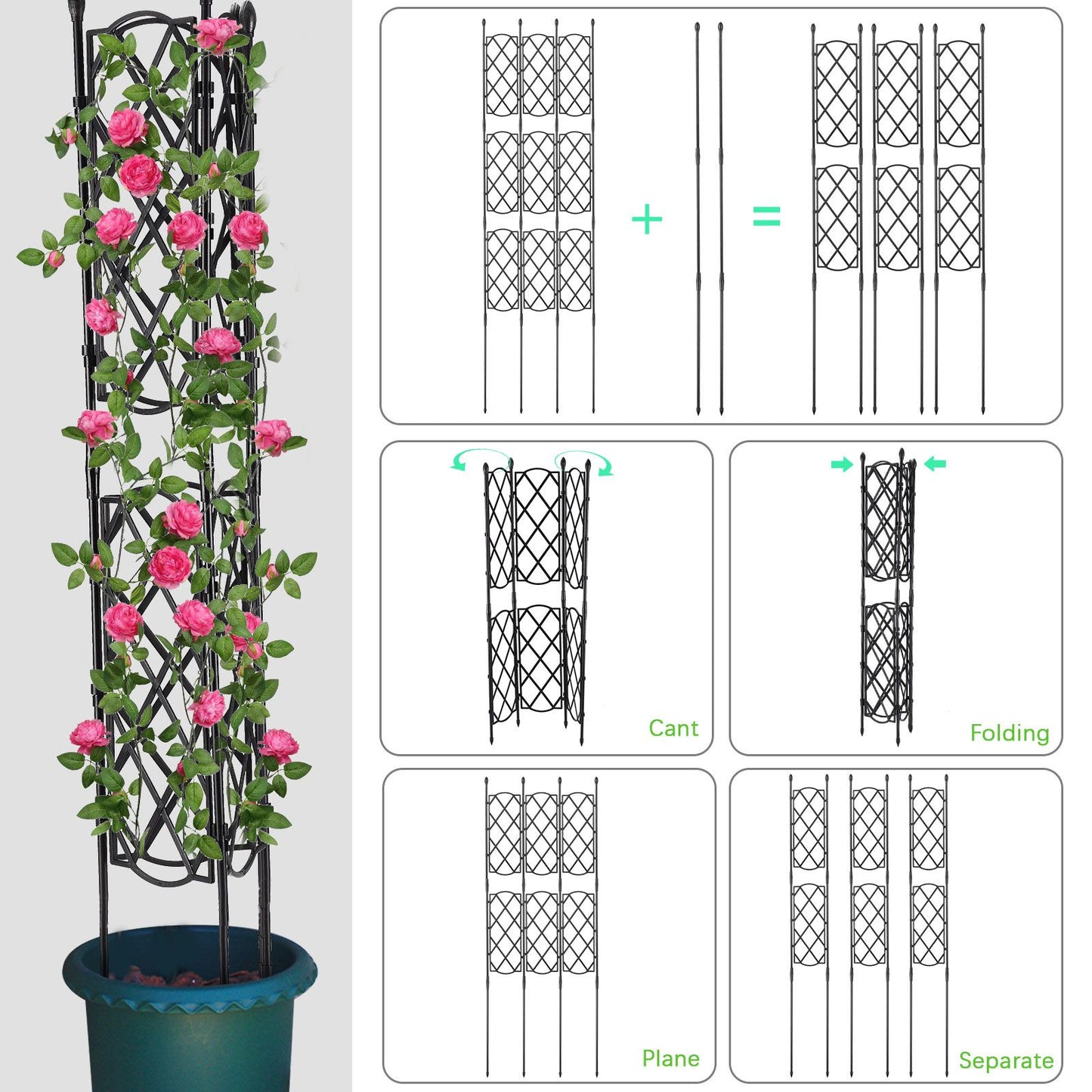 Plant Climbing Support Frame Lattice Frame Gardening Trellis Decorative Garden Trellis V1294-YM0512-221028TW03