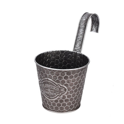 Metal Wall Planter Vertical Ribbed Design Wall Mount Flower Pot V1294-YM0512-221028TW14-1