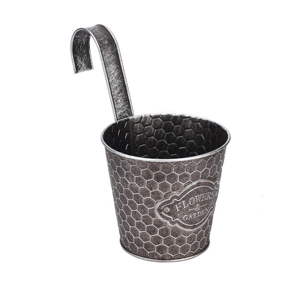 Metal Wall Planter Vertical Ribbed Design Wall Mount Flower Pot V1294-YM0512-221028TW14-1