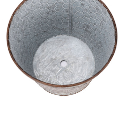 Metal Wall Planter Vertical Ribbed Design Wall Mount Flower Pot V1294-YM0512-221028TW14-1