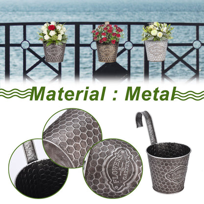 Metal Wall Planter Vertical Ribbed Design Wall Mount Flower Pot V1294-YM0512-221028TW14-1