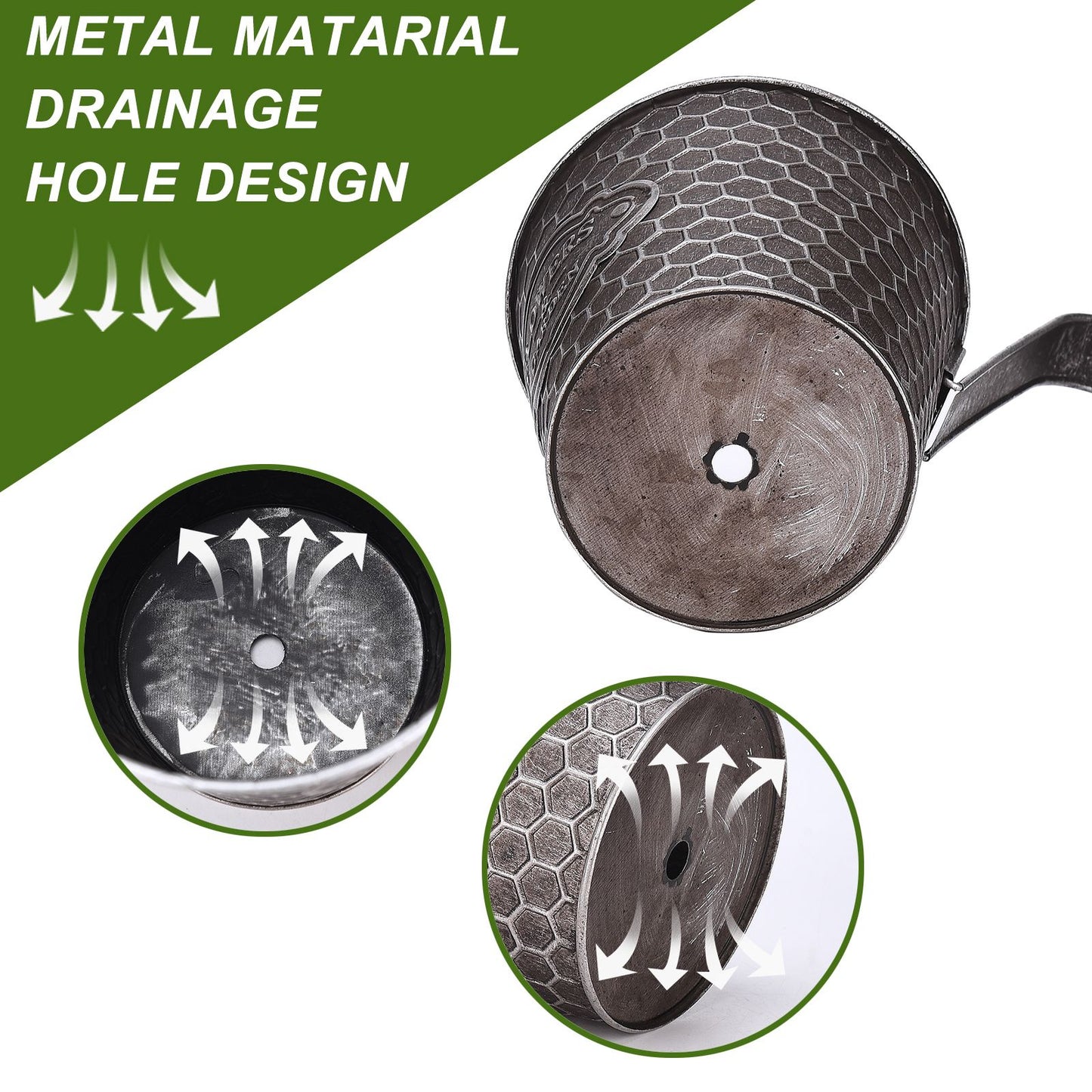 Metal Wall Planter Vertical Ribbed Design Wall Mount Flower Pot V1294-YM0512-221028TW14-1
