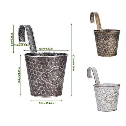 Metal Wall Planter Vertical Ribbed Design Wall Mount Flower Pot V1294-YM0512-221028TW14-1