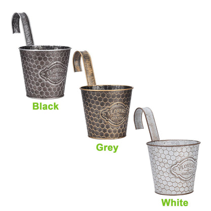 Metal Wall Planter Vertical Ribbed Design Wall Mount Flower Pot V1294-YM0512-221028TW14-1