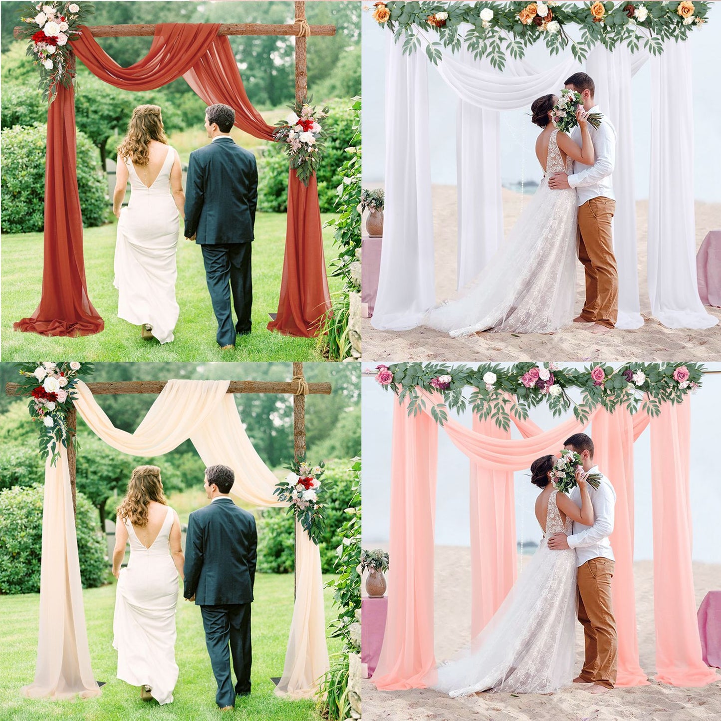 Wedding Arch Chiffon Fabric Drapery Wedding Drapery Arch Decoration Wedding Decor V1294-YM0512-221102YF34-1