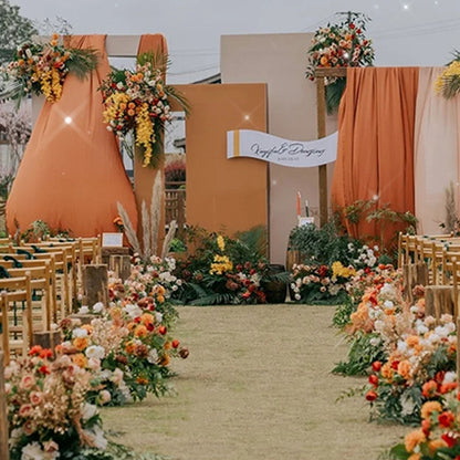 Wedding Arch Chiffon Fabric Drapery Wedding Drapery Arch Decoration Wedding Decor V1294-YM0512-221102YF34-1