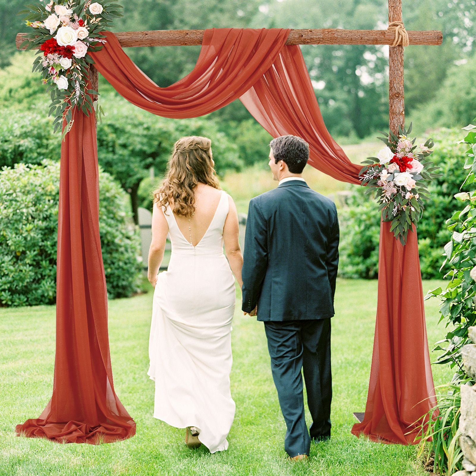 Wedding Arch Chiffon Fabric Drapery Wedding Drapery Arch Decoration Wedding Decor V1294-YM0512-221102YF34-2