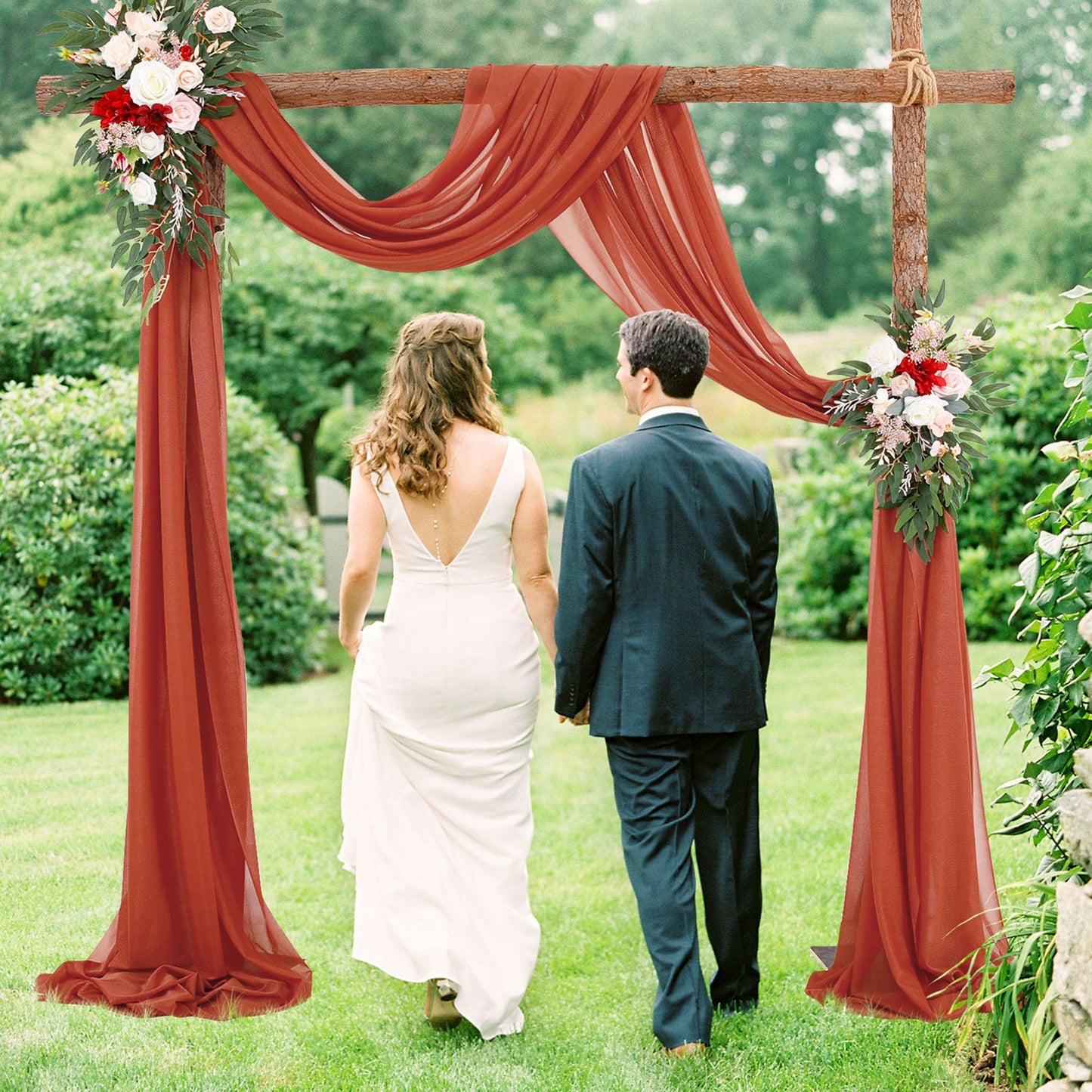 Wedding Arch Chiffon Fabric Drapery Wedding Drapery Arch Decoration Wedding Decor V1294-YM0512-221102YF34-3