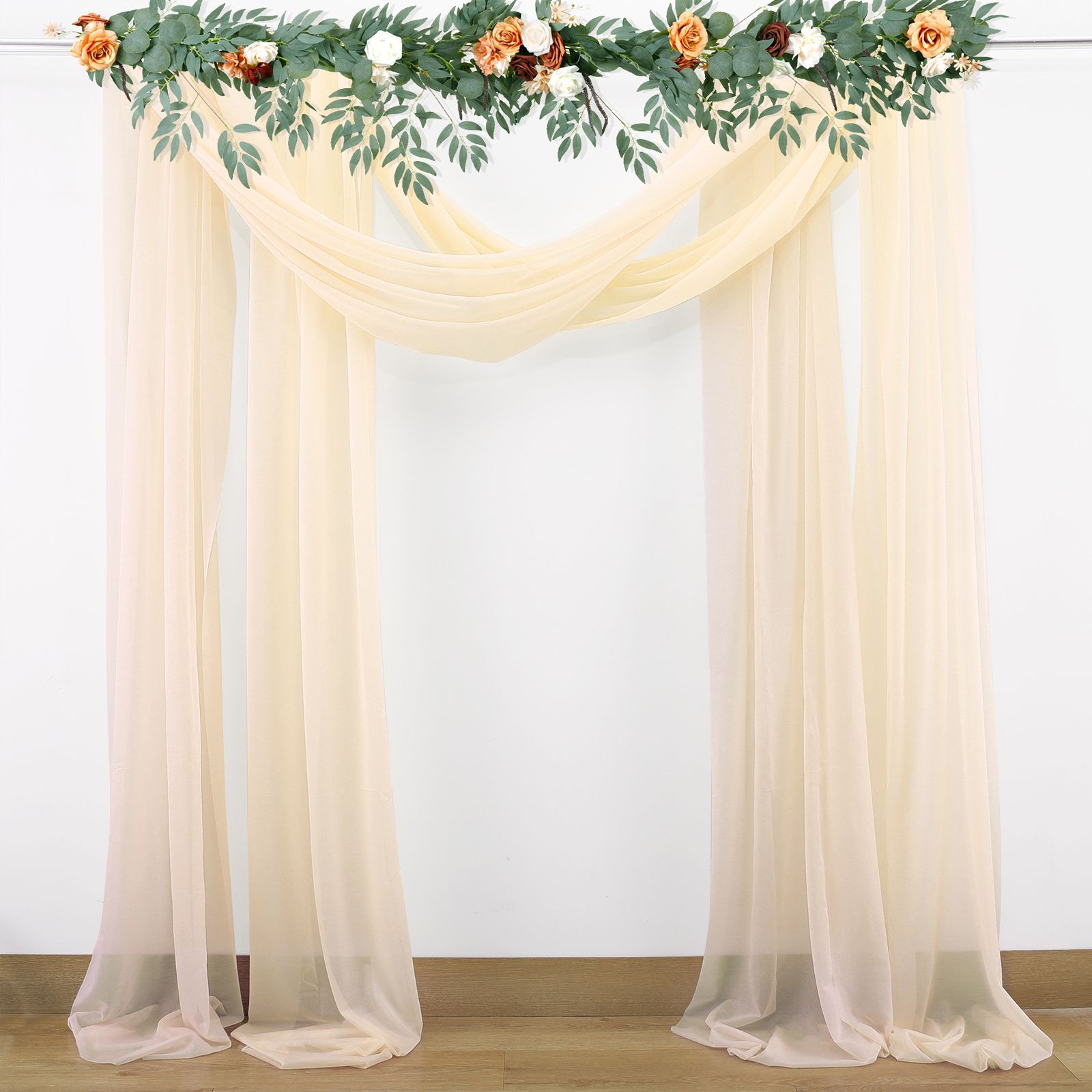 Wedding Arch Chiffon Fabric Drapery Wedding Drapery Arch Decoration Wedding Decor V1294-YM0512-221102YF34-3