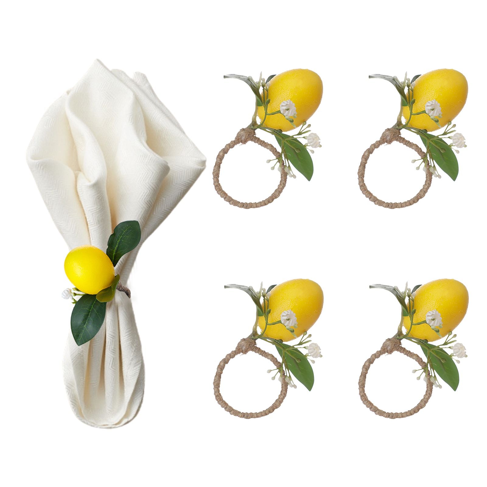 Simulation Lemon Napkin Ring Napkin Ring Holder Furniture Restaurant Table Decoration V1294-YM0512-221114DJ0149