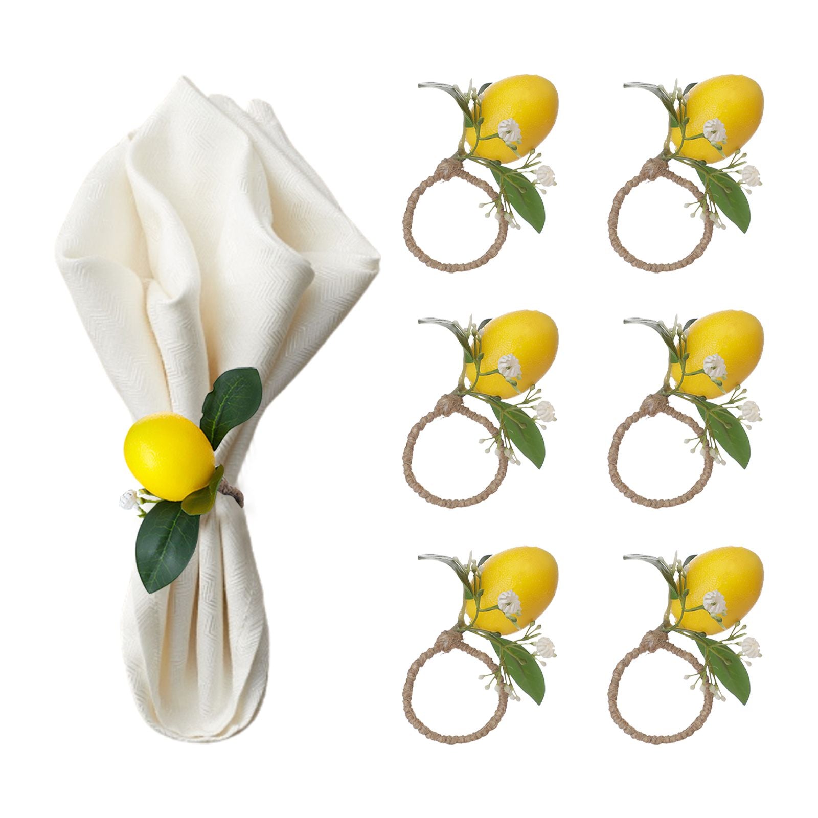 Simulation Lemon Napkin Ring Napkin Ring Holder Furniture Restaurant Table Decoration V1294-YM0512-221114DJ0149