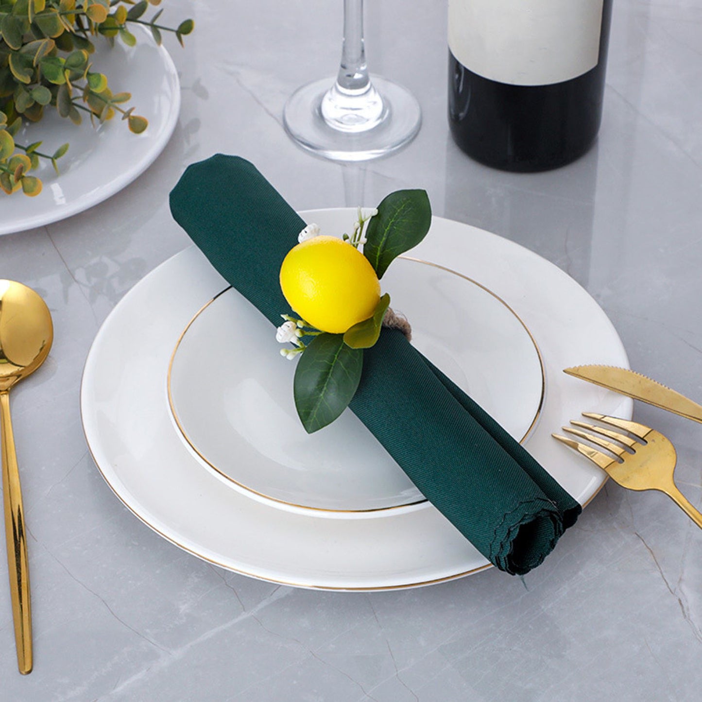 Simulation Lemon Napkin Ring Napkin Ring Holder Furniture Restaurant Table Decoration V1294-YM0512-221114DJ0149