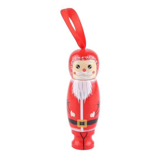 Santa Claus Pendant Funny Santa Ornament Christmas Tree Wooden Fun Crafts Decoration V1294-YM0512-221115WD02-1