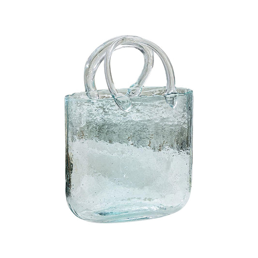 Glass Vase Transparent Hand Basket Living Room Flower Arrangement Creative Bag Fish Tank V1294-YM0512-221122LD04-2