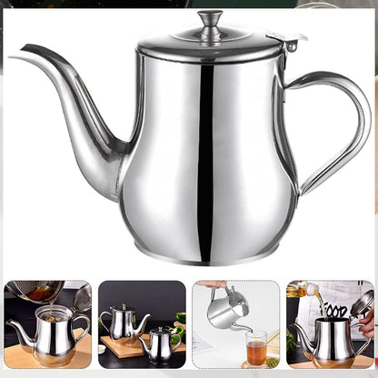 Stainless Steel Lubricator with Filter Screen Oil Strainer Pot Olive Oil Dispenser With Dust Proof Lid V1294-YM0512-221123GW03-1