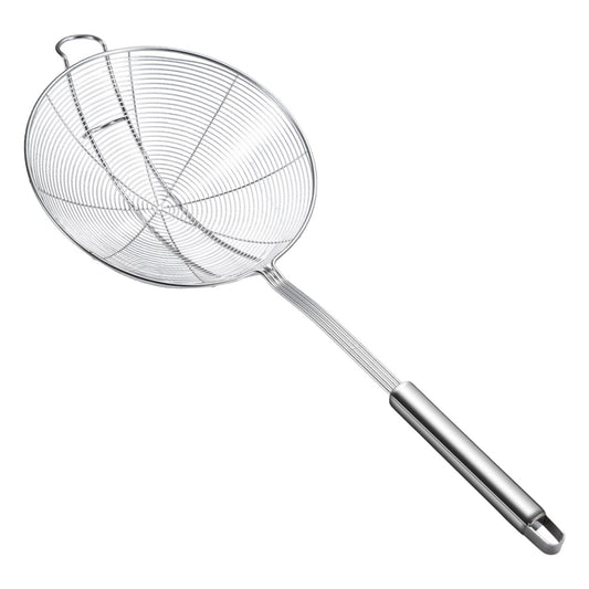 Strainer Spoon Long Stainless Steel Anti Scald Safe Slotted Ladle for Kitchen Cooking Frying Spaghetti V1294-YM0512-221202LD03-4