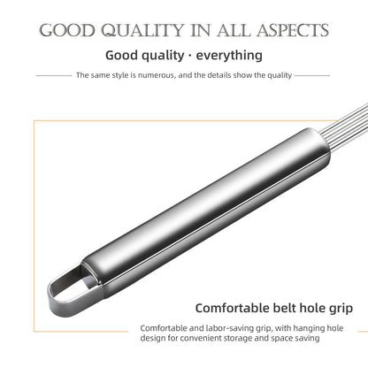 Strainer Spoon Long Stainless Steel Anti Scald Safe Slotted Ladle for Kitchen Cooking Frying Spaghetti V1294-YM0512-221202LD03-4