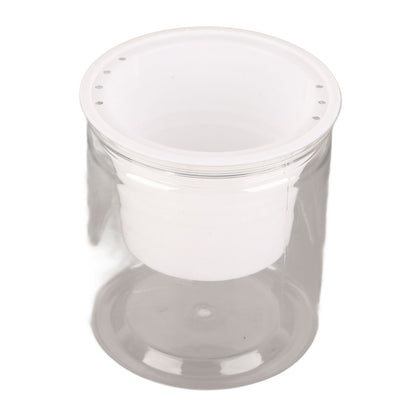 Automatic Water Absorbing Transparent Pot Creative Round Office Desktop Green Plant Hydroponic Plastic Flower V1294-YM0512-221209HR02-2