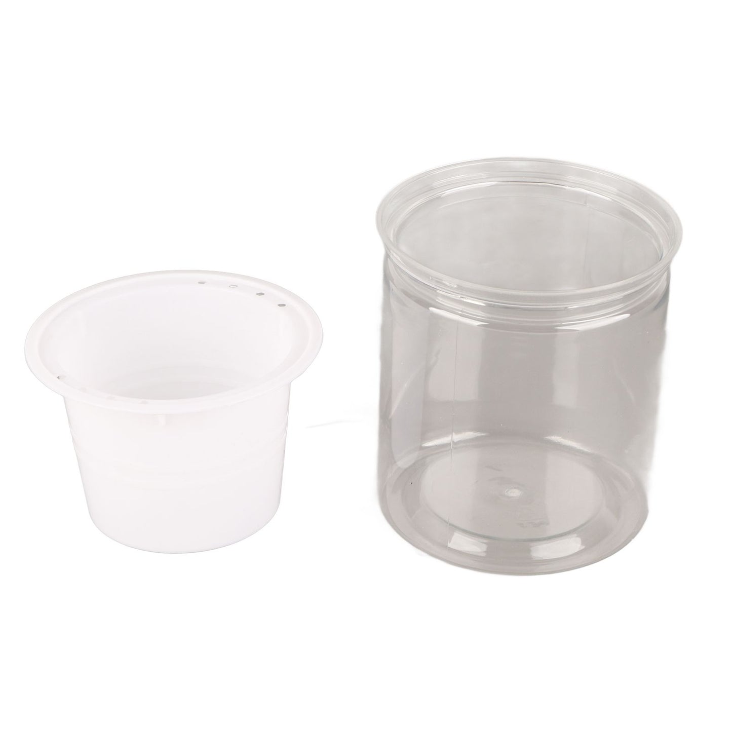 Automatic Water Absorbing Transparent Pot Creative Round Office Desktop Green Plant Hydroponic Plastic Flower V1294-YM0512-221209HR02-2