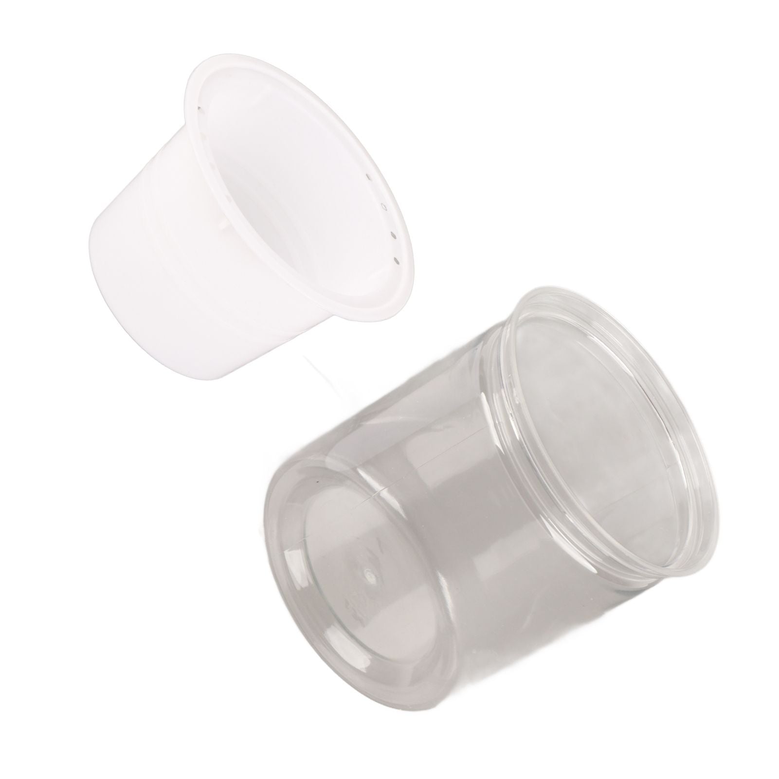 Automatic Water Absorbing Transparent Pot Creative Round Office Desktop Green Plant Hydroponic Plastic Flower V1294-YM0512-221209HR02-2
