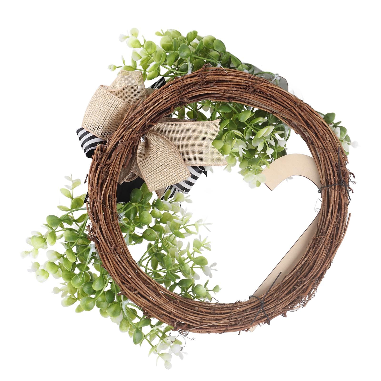 Creative Front Door Wreath with Bow 26 Letter Garden Outdoor Decorative Wreath V1294-YM0512-230329HR68-10
