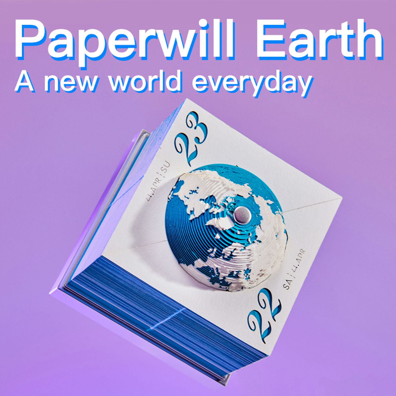 3D Earth Sculpture Calendar Model Ornaments for Home School Office Decor V1294-YM0512-26S86LV96-2