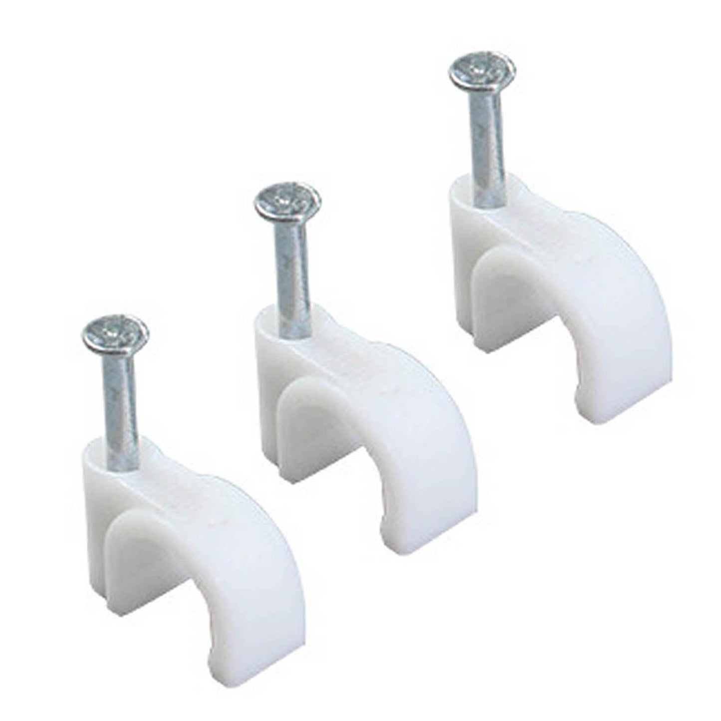 100 PCS 5mm Steel Nail Line Clip Round Cable Fixing Clips for Wall Mounted Cord Management V1294-YM0512-3111220272011