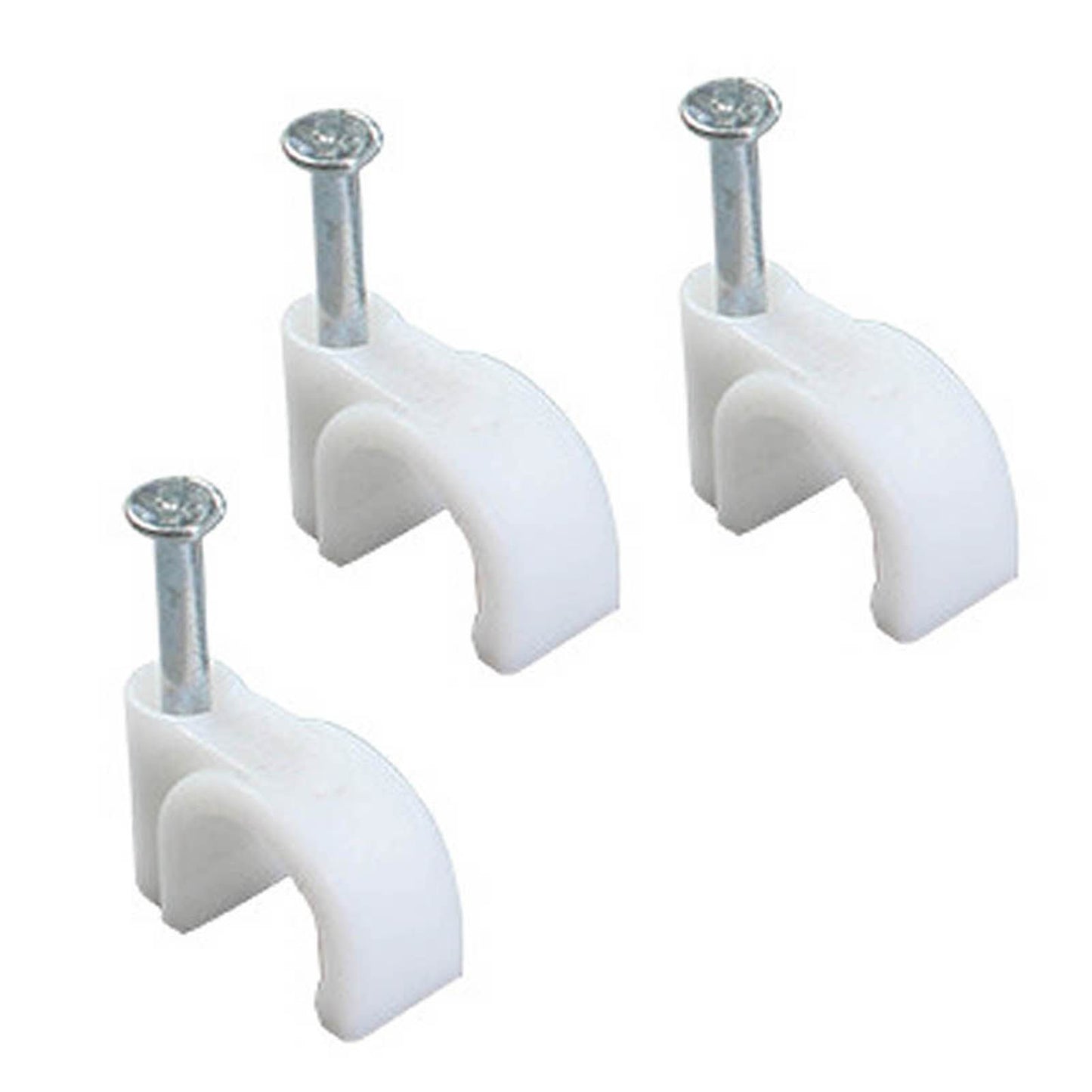 100 PCS 5mm Steel Nail Line Clip Round Cable Fixing Clips for Wall Mounted Cord Management V1294-YM0512-3111220272011