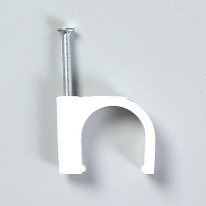 100 PCS 5mm Steel Nail Line Clip Round Cable Fixing Clips for Wall Mounted Cord Management V1294-YM0512-3111220272011