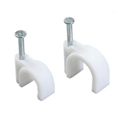 100 PCS 5mm Steel Nail Line Clip Round Cable Fixing Clips for Wall Mounted Cord Management V1294-YM0512-3111220272011