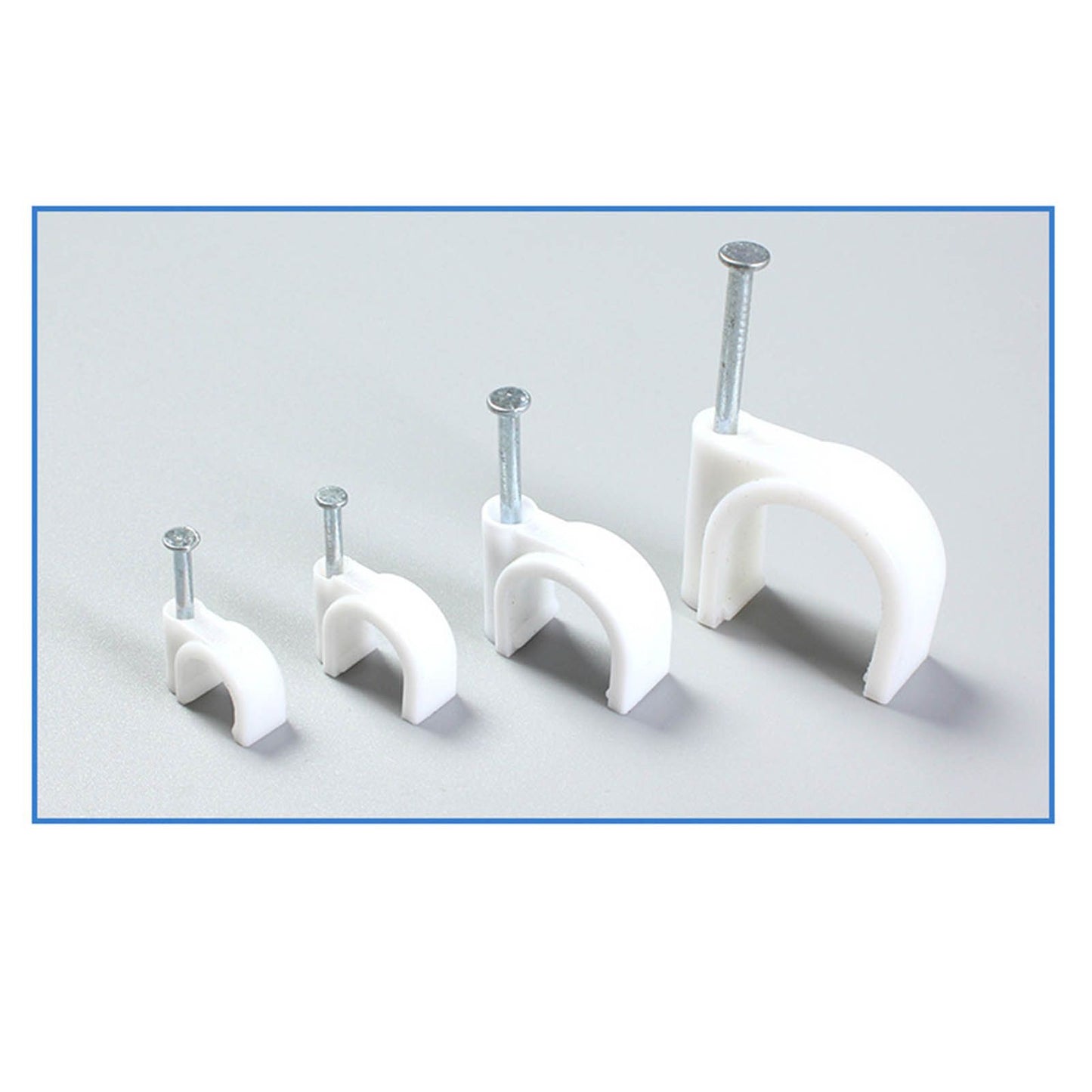 100 PCS 5mm Steel Nail Line Clip Round Cable Fixing Clips for Wall Mounted Cord Management V1294-YM0512-3111220272011